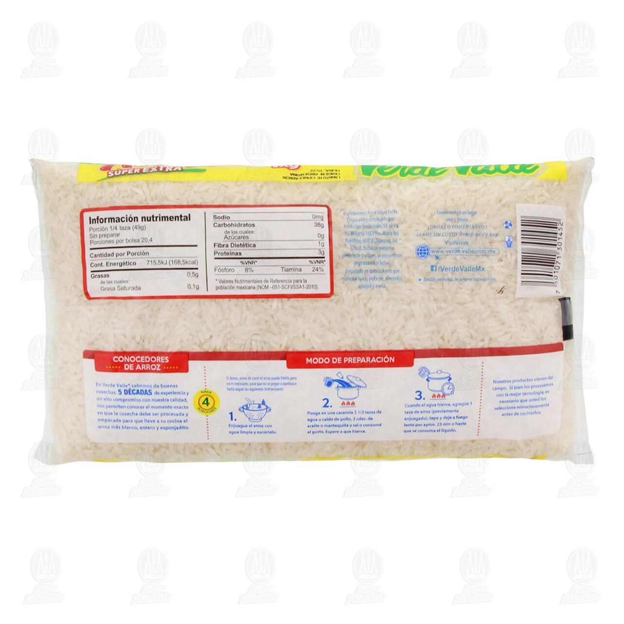 Arroz Verde Valle Súper Extra, 1 kg. image number 1