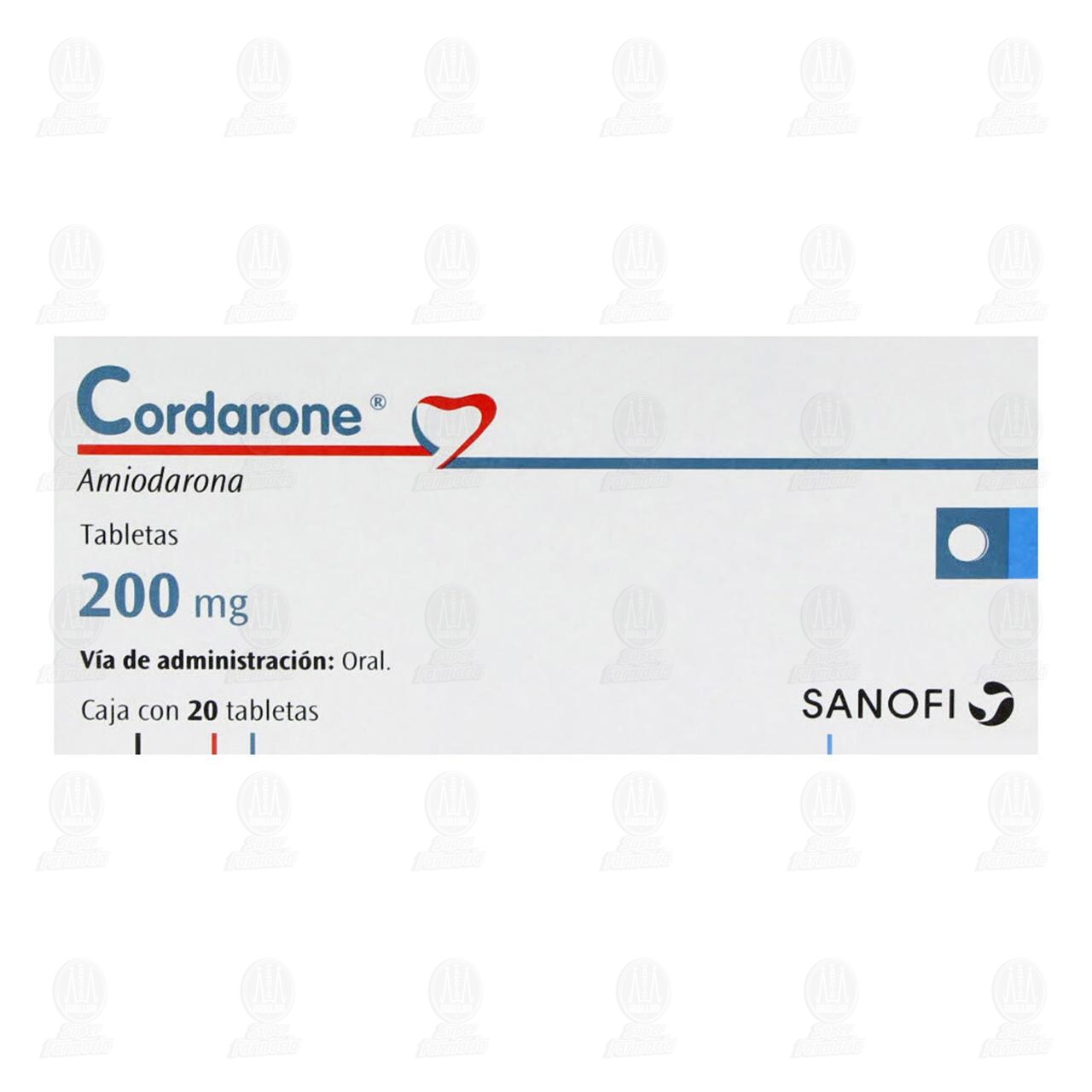 Cordarone 200 mg, 20 Tabletas. image number 1