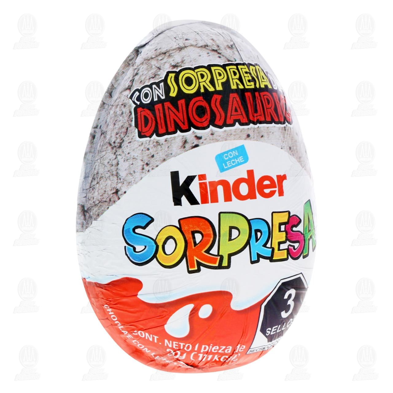 Huevo de Chocolate Kinder Sorpresa Dinosaurio, 20 gr.