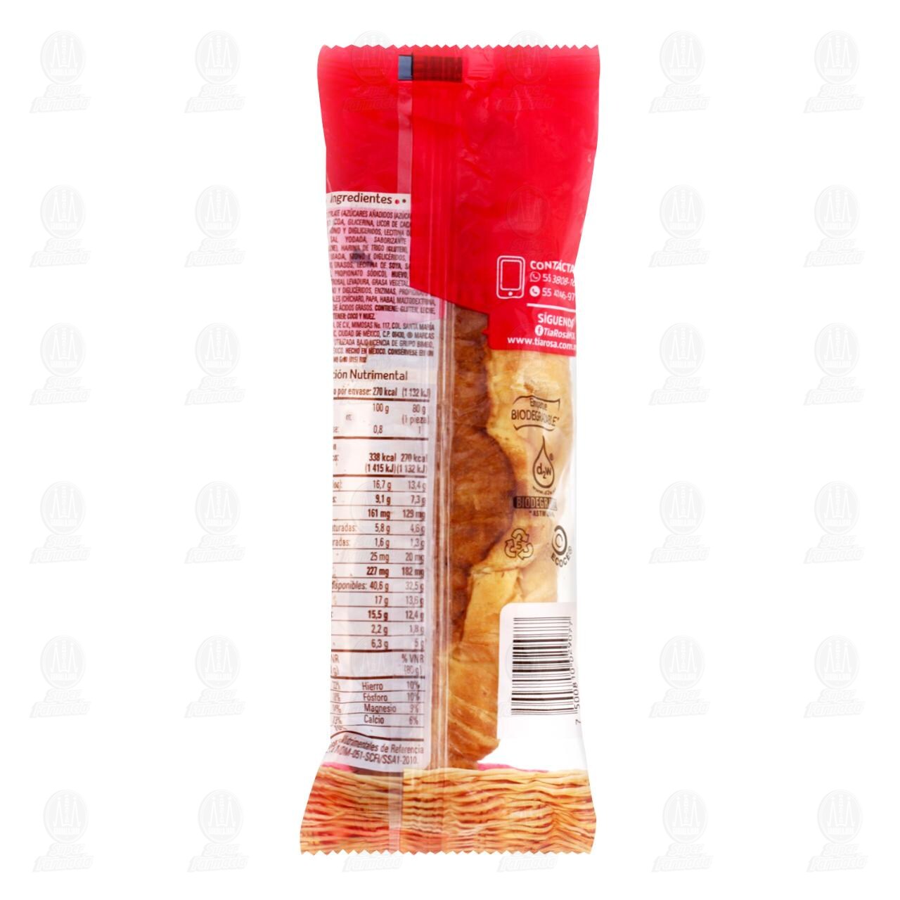 Bigote Tia Rosa Relleno de Chocolate, 80 gr. image number 1