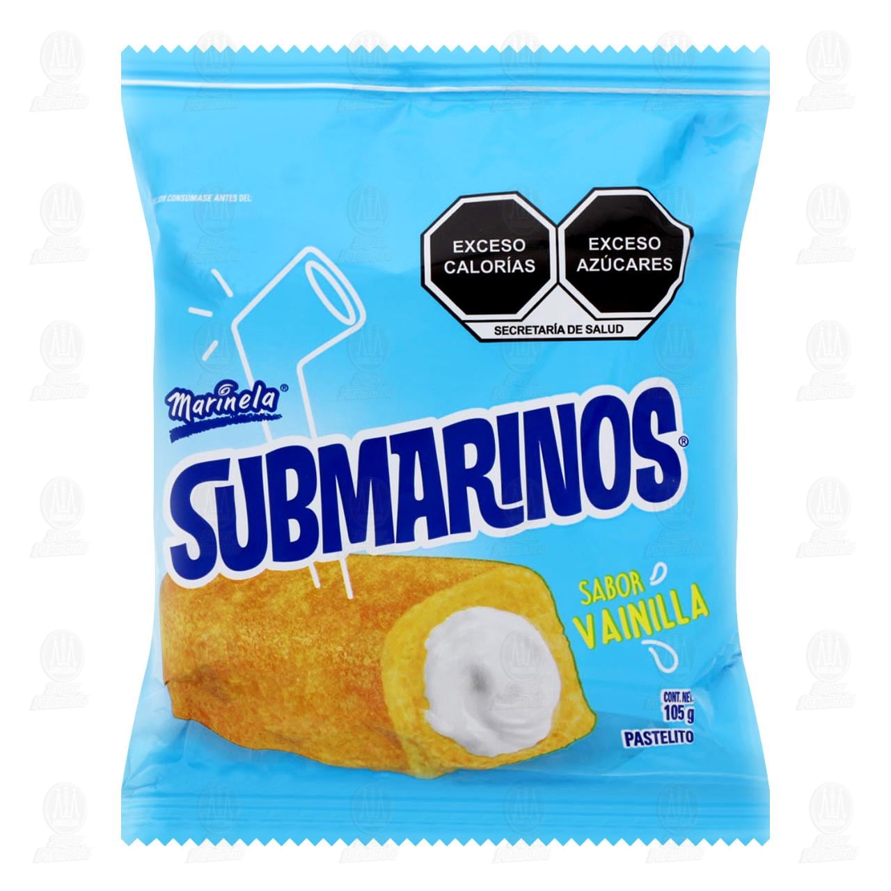 Imagen para Submarinos de Vainilla Marinela, 3 pzas 105 gr.