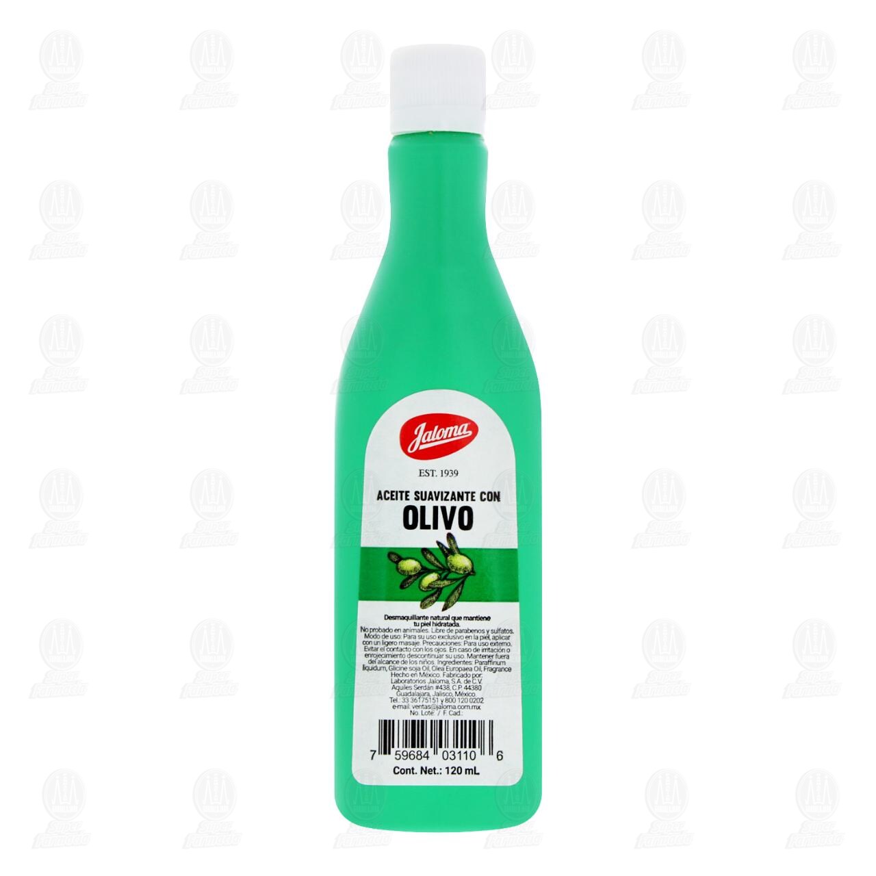Aceite Jaloma Suavizante con Olivo, 120 ml. image number 1