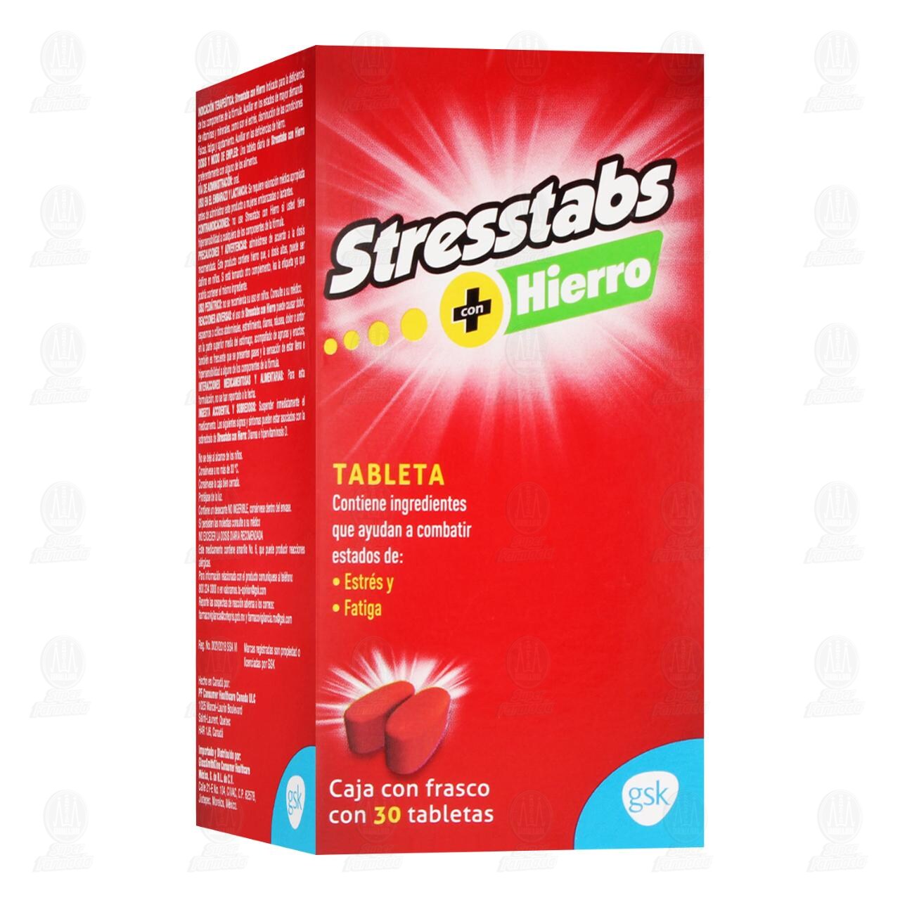 Stresstabs con Hierro, 30 Tabletas. image number 0