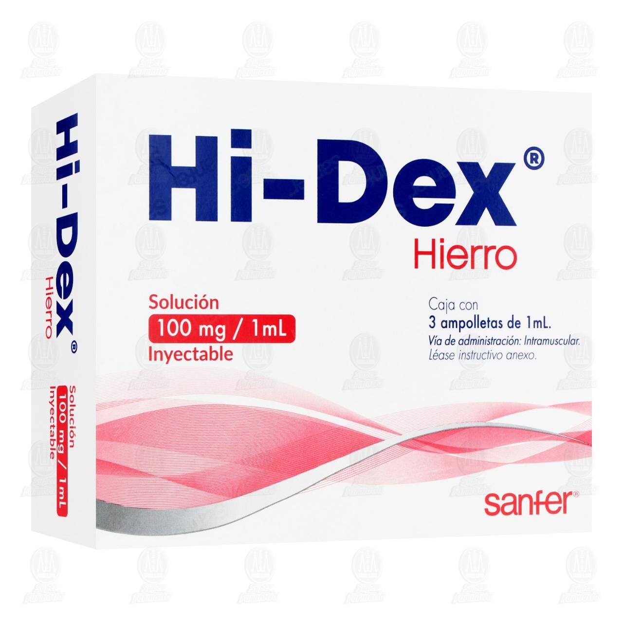 Hi-Dex 100mg/1ml, 3 Ampolletas de 1 ml. image number 0