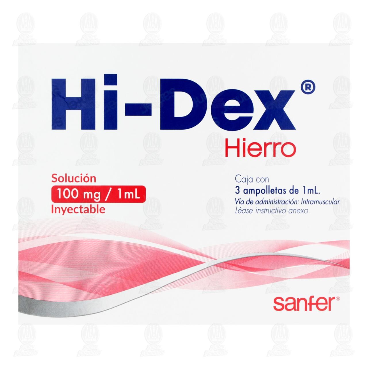 Hi-Dex 100mg/1ml, 3 Ampolletas de 1 ml. image number 1