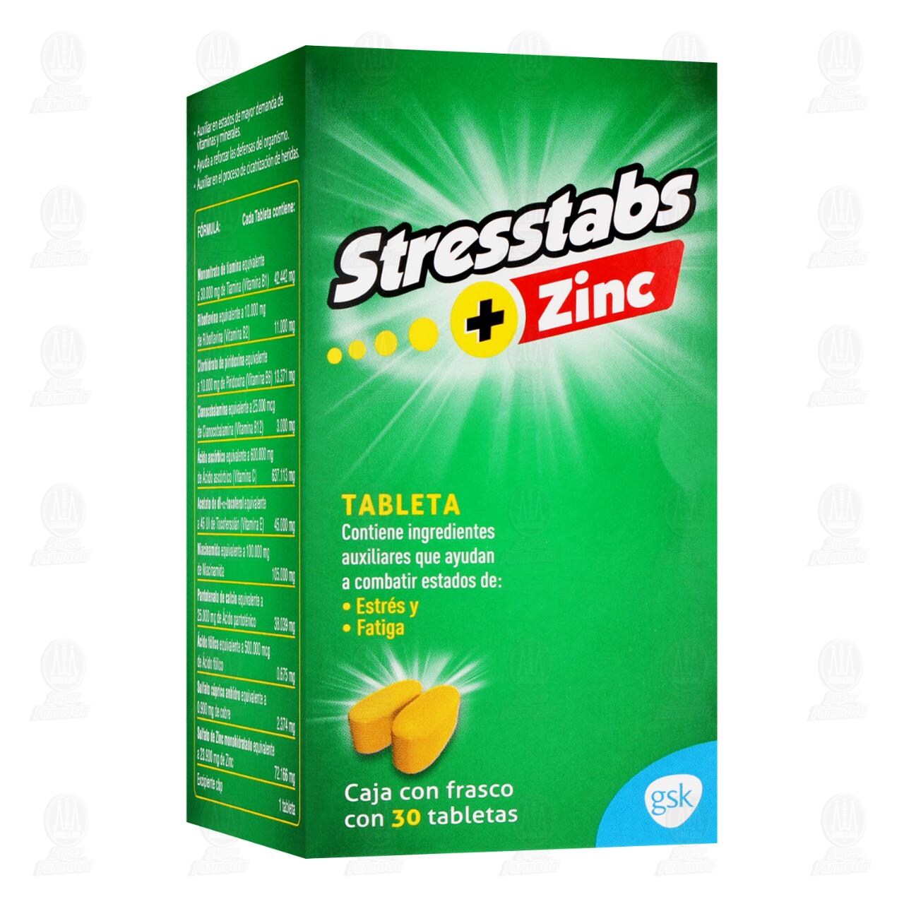 Stresstabs + Zinc, 30 Tabletas. image number 0