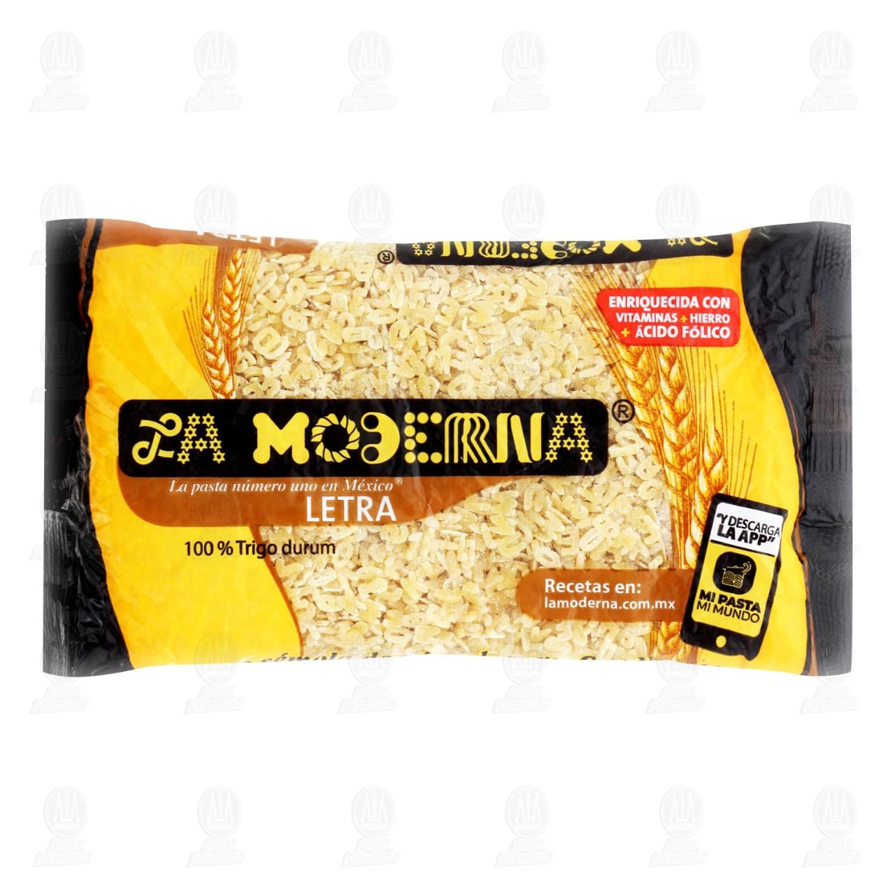 Pasta de S&eacute;mola de Trigo Durum La Moderna Letra, 200 gr. image number 0