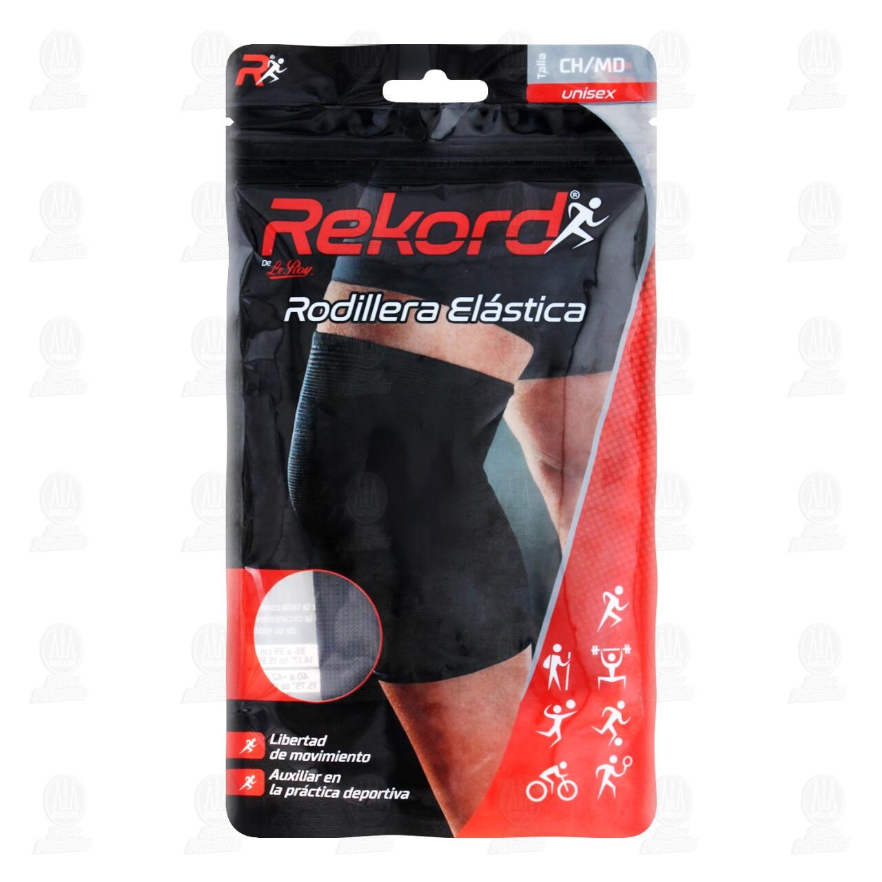 Rodillera Elástica Rekord de Le Roy CH/MD Unisex, 1 pz.