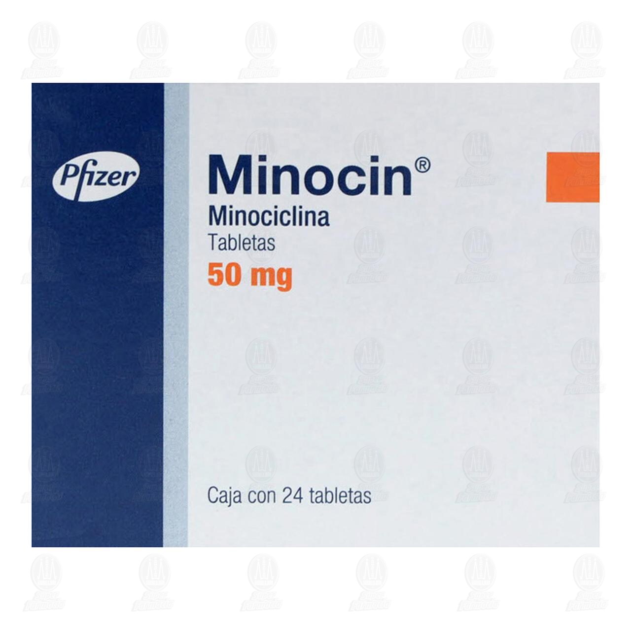 Minocin 50 mg, 24 Tabletas. image number 1