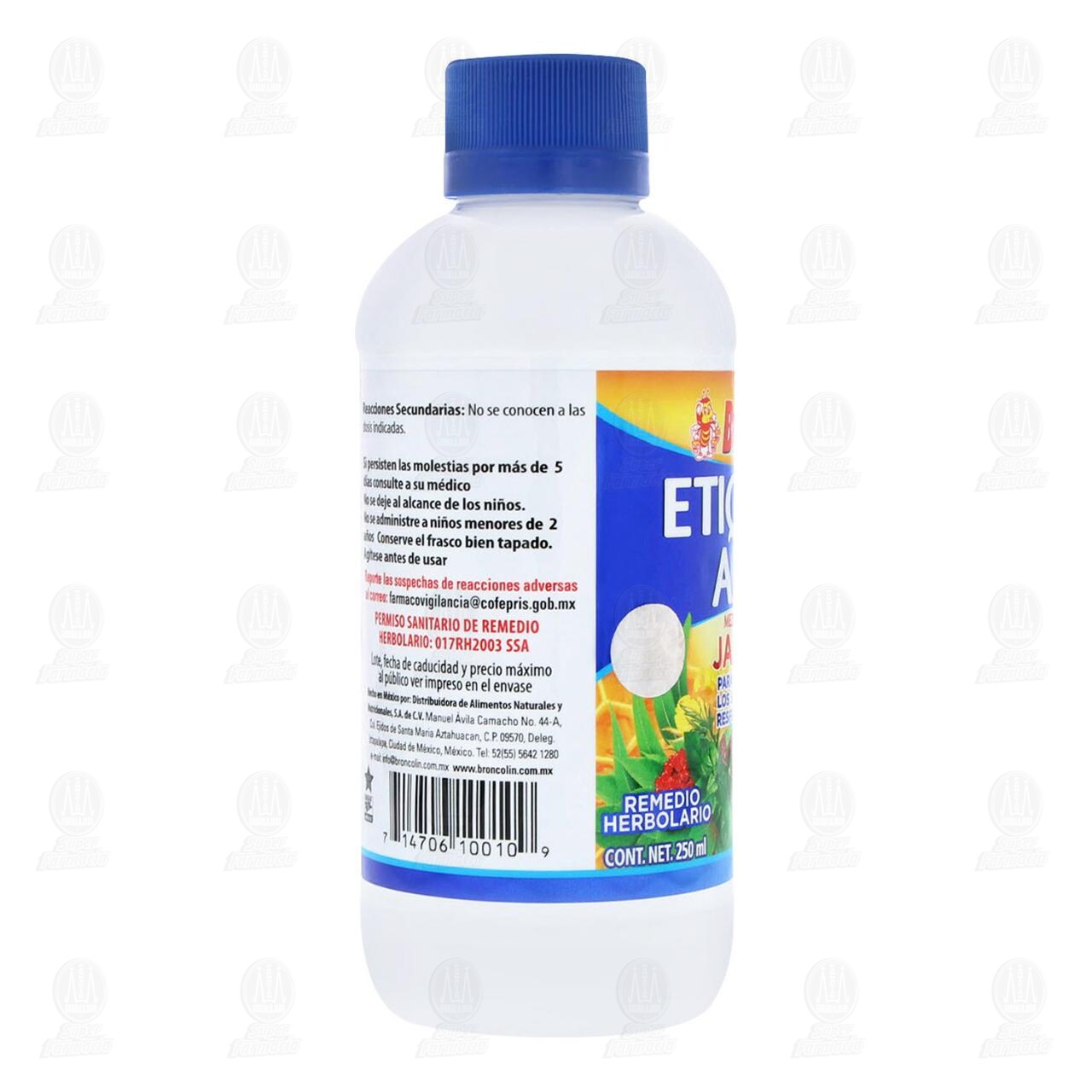 Broncolin Etiqueta Azul Jarabe, 250 ml. image number 3