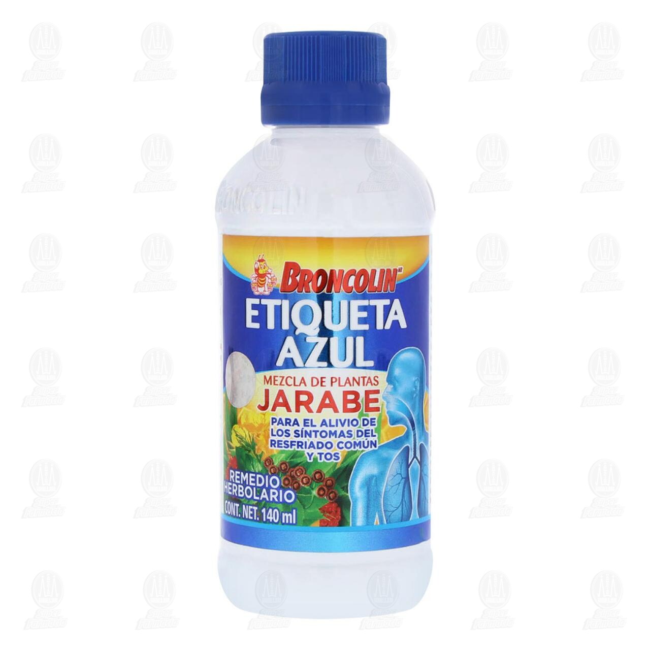 Broncolin Etiqueta Azul Jarabe, 140 ml. image number 1