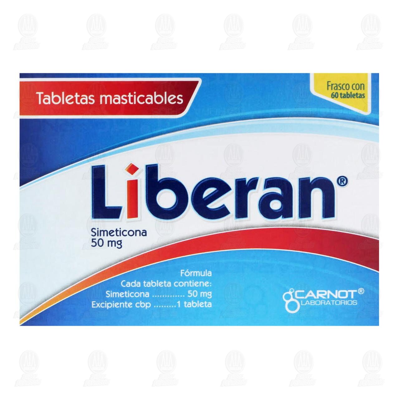 Liberan 50 mg, 60 Tabletas Masticables. image number 2