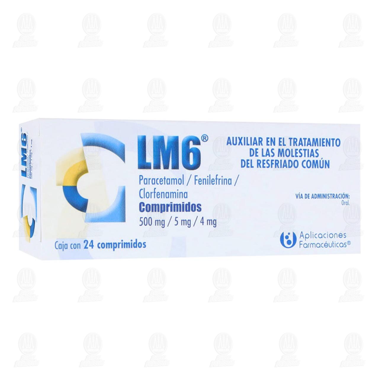 LM6 500mg/5mg/4mg, 24 Comprimidos. image number 0