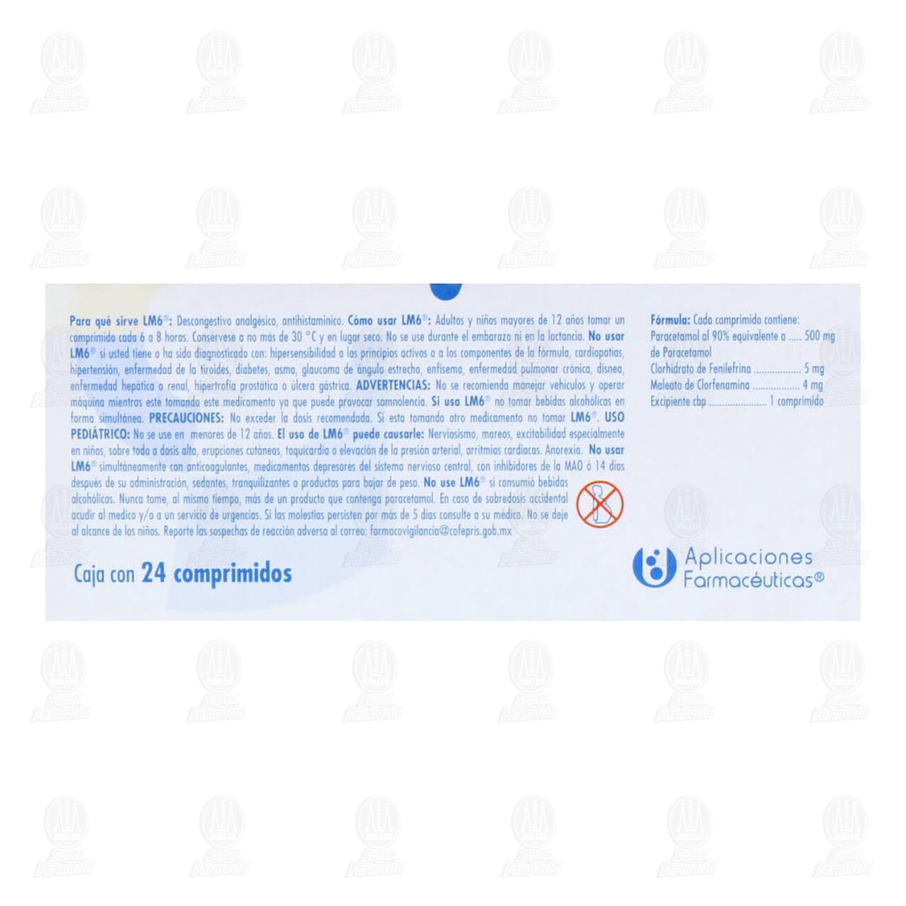 LM6 500mg/5mg/4mg, 24 Comprimidos. image number 2