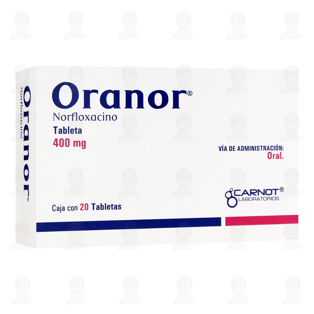 Oranor 400 mg, 20 Tabletas. image number 0