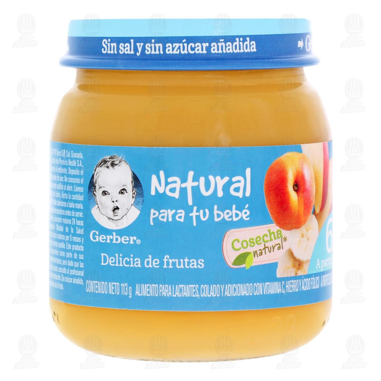 Papilla Gerber Cosecha Natural Etapa 2 Delicia de Frutas, 113 gr.