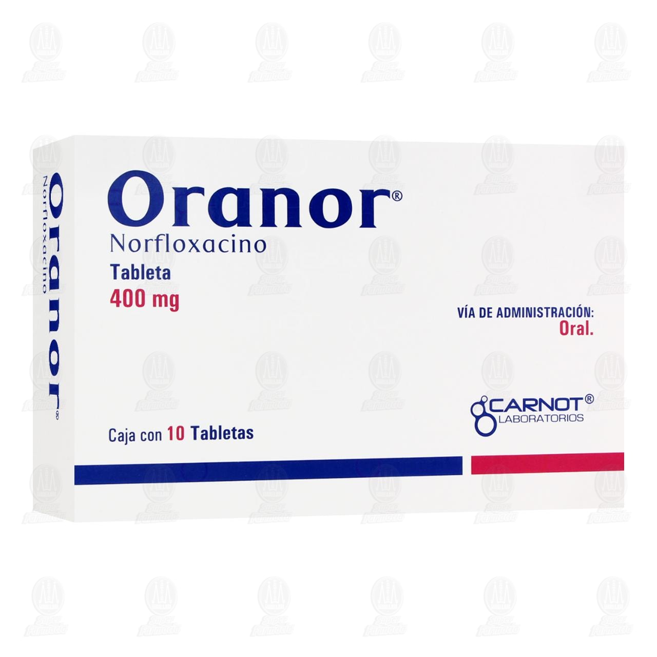 Oranor 400 mg, 10 Tabletas. image number 0