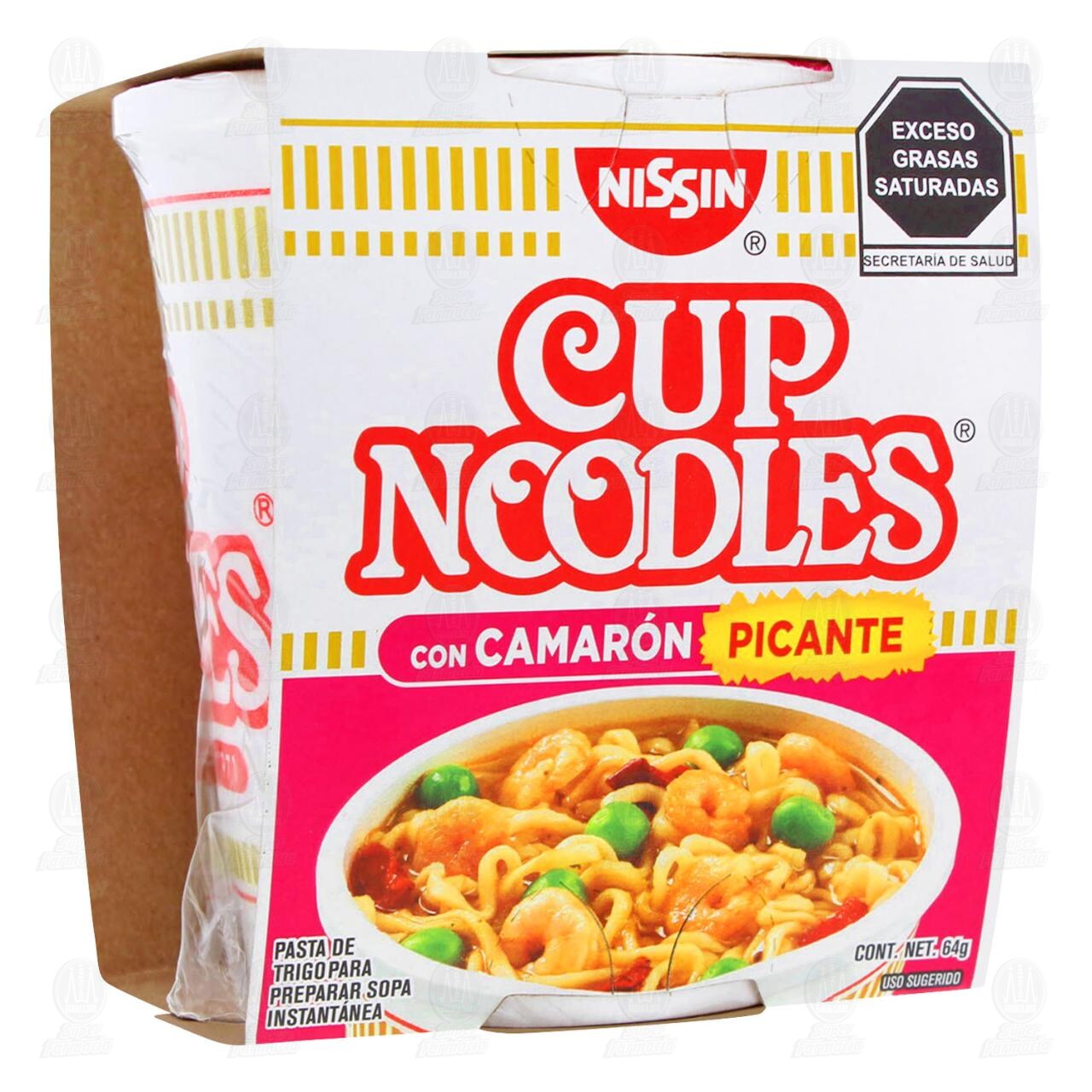 Pasta Nissin Cup Noodles con Camar&oacute;n Picante, 64 gr. image number 0