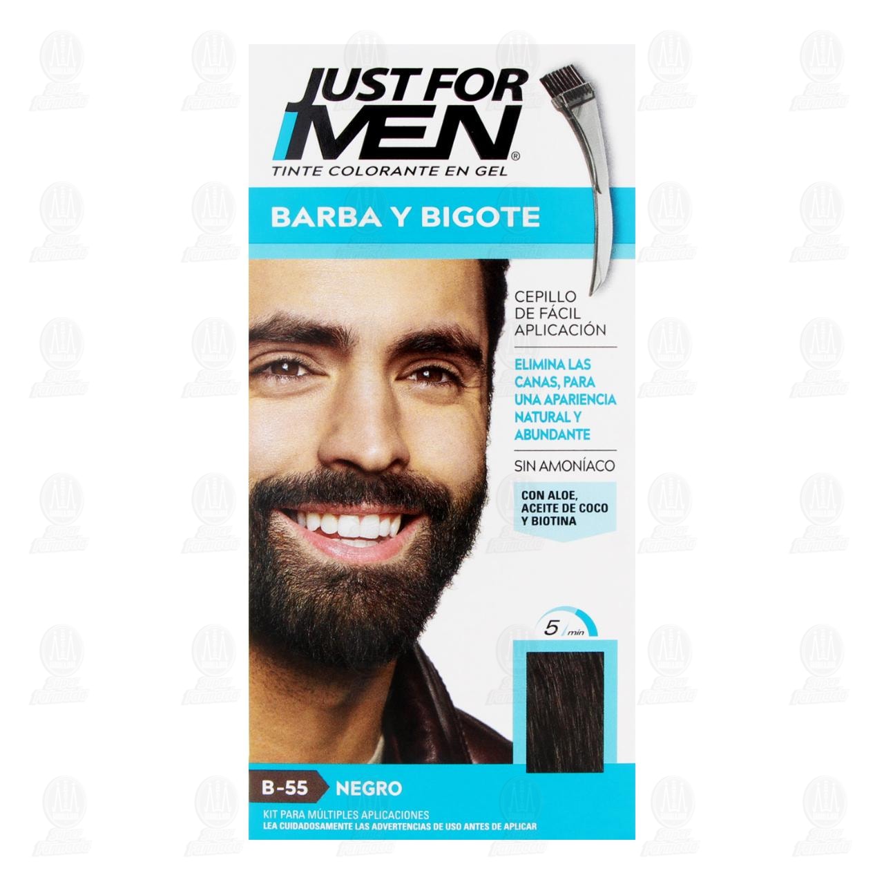 Tinte Colorante en Gel Just For Men Barba y Bigote Negro (B-55), 1 pz. image number 1