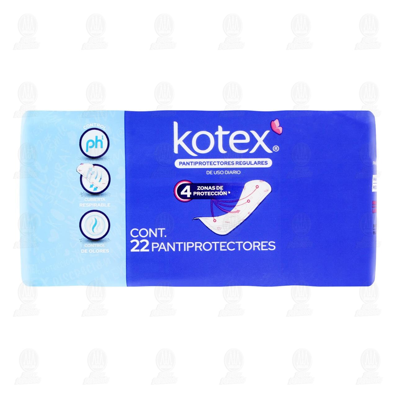 Pantiprotectores Regulares Kotex Diarios, 22 pzas. image number 1