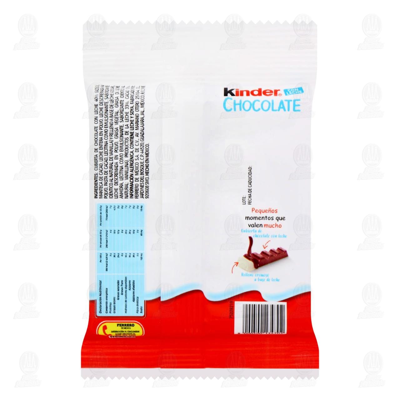 Chocolate Kinder con Relleno a Base de Leche, 50 gr. image number 1