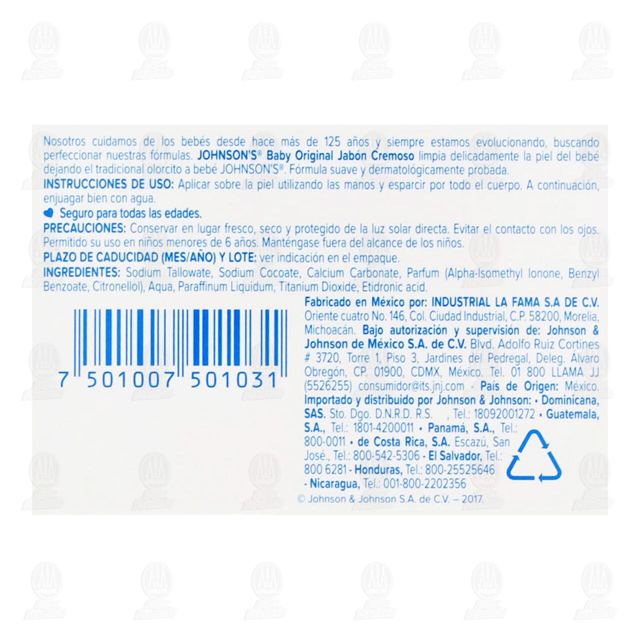 Jabón en Barra para Bebé Johnson's Original, 75 gr. image number 2