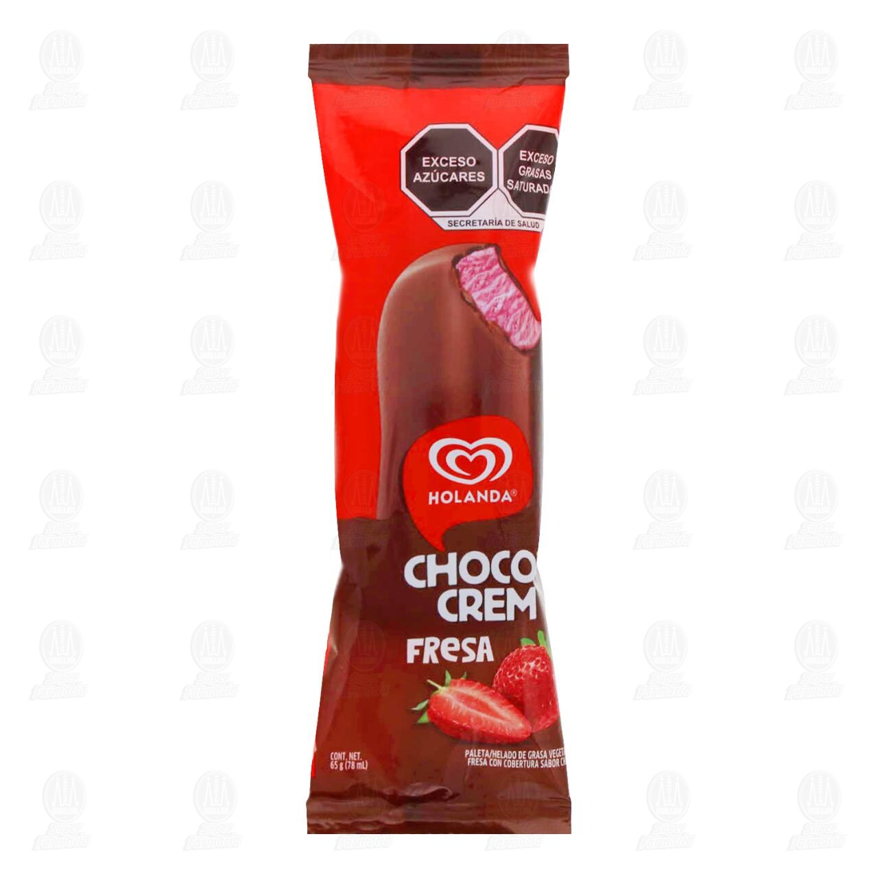 Paleta Choco Crem Fresa, 78 ml.