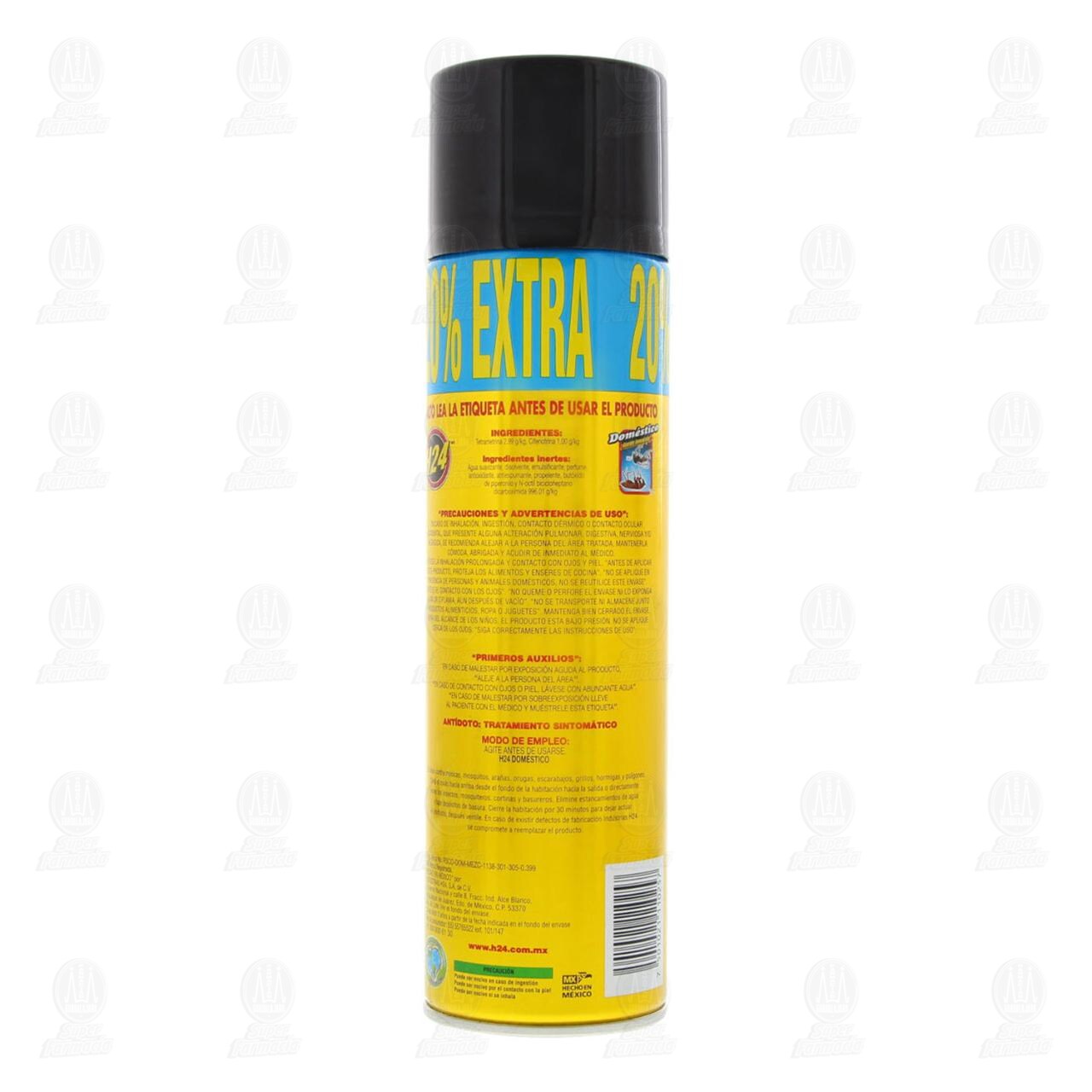 Insecticida H24 Dom&eacute;stico en Aerosol Acci&oacute;n Inmediata, 460 ml. image number 2