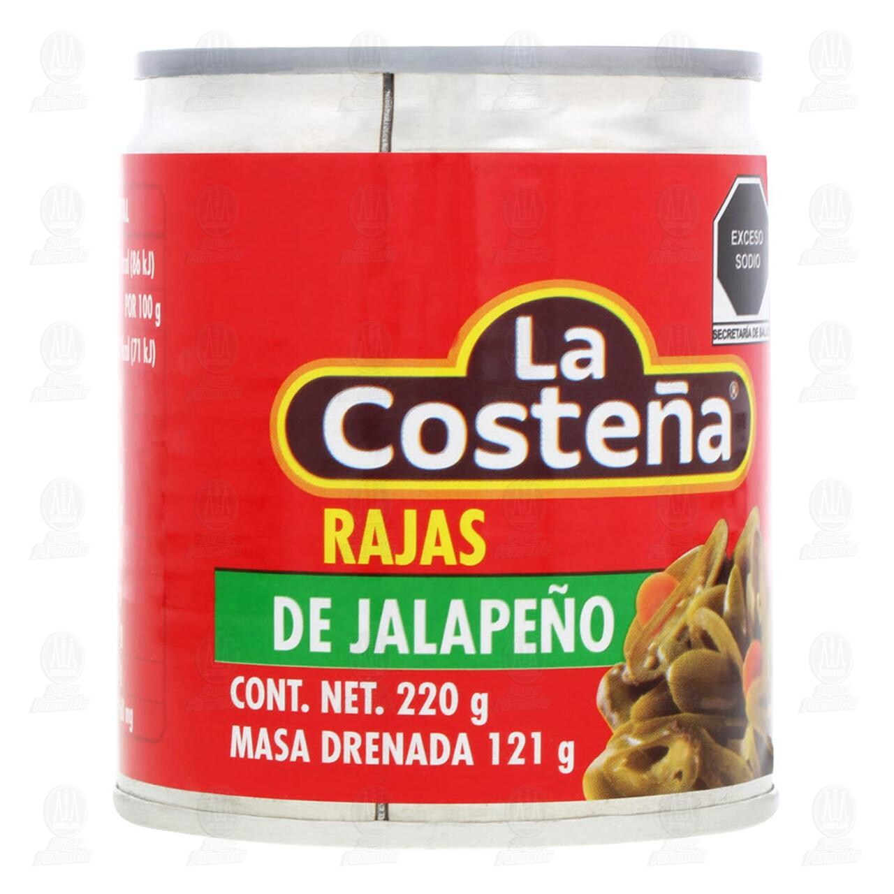 Rajas de Jalapeños La Costeña en Escabeche, 220 gr.