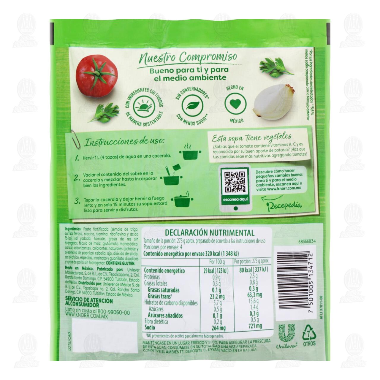 Sopa Preparada Knorr Coditos, 95 gr. image number 1