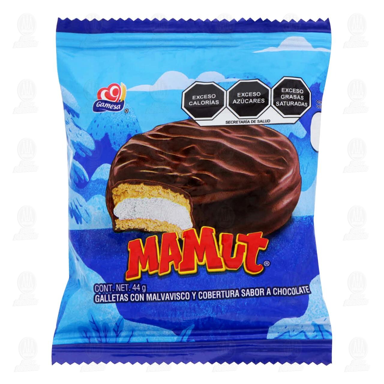Galleta Mamut con Malvavisco, 44 gr.