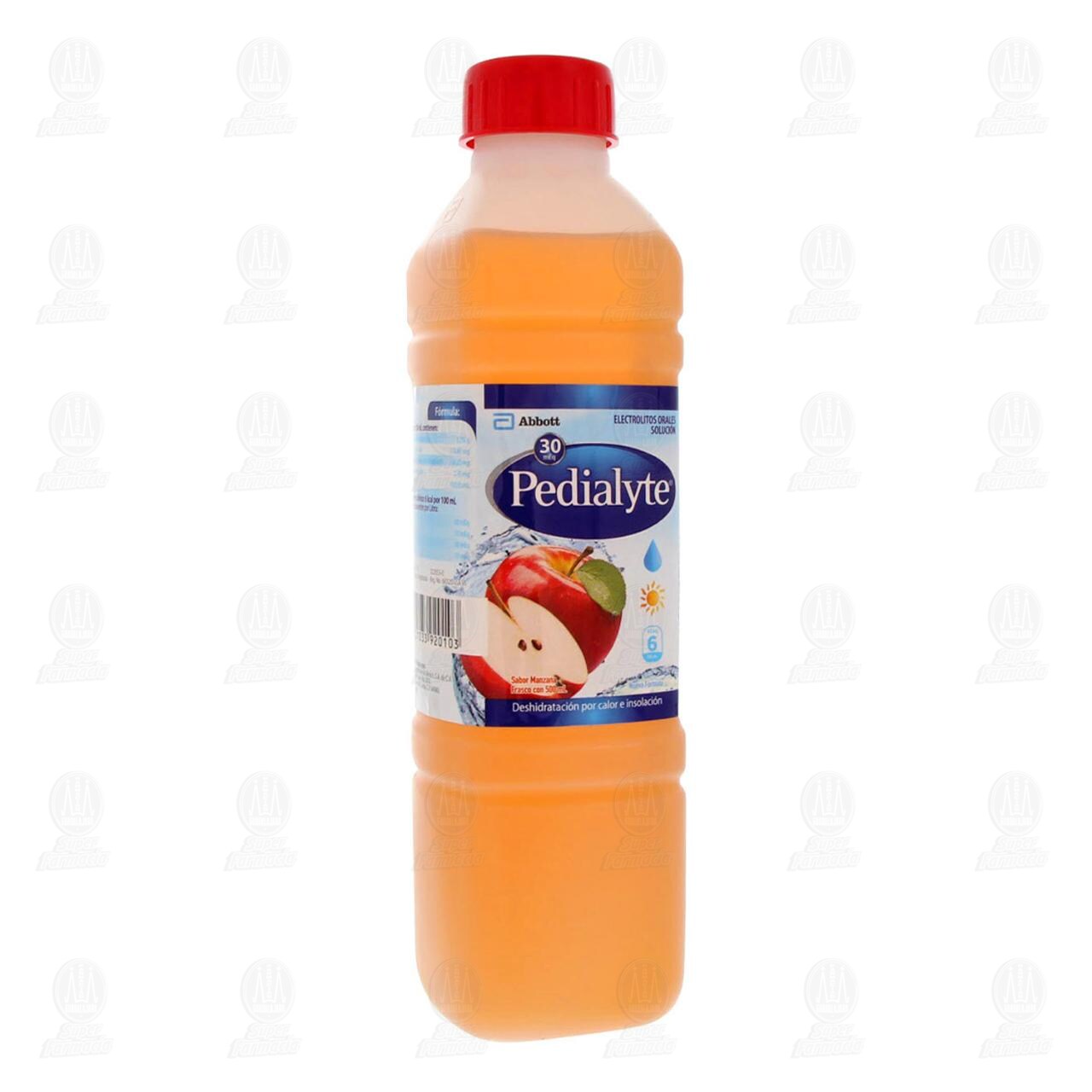 Electrolitos Orales Pedialyte 30mEq Sabor Manzana, 500 ml.