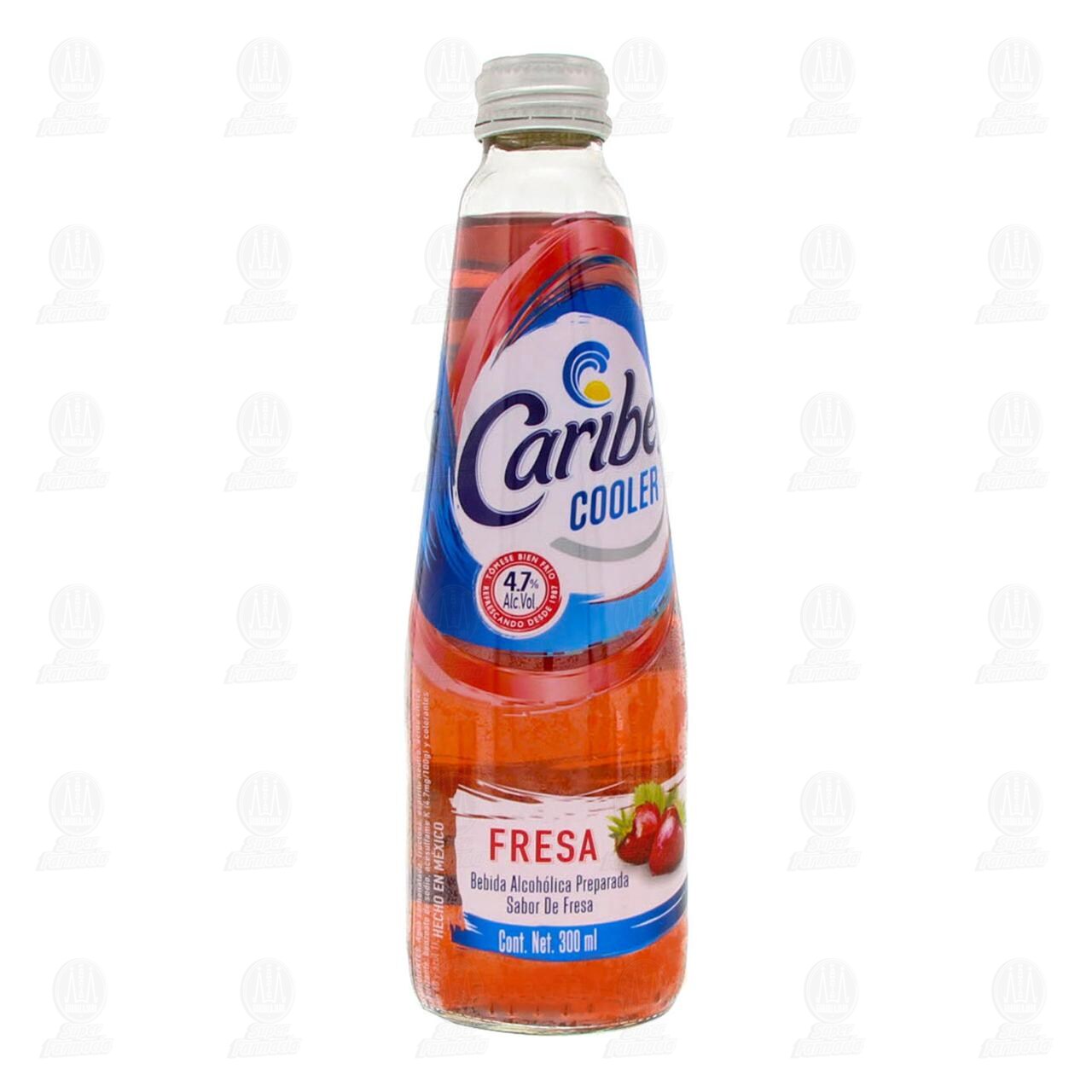 Bebida Preparada Caribe Cooler Sabor Fresa, 300 ml. image number 0