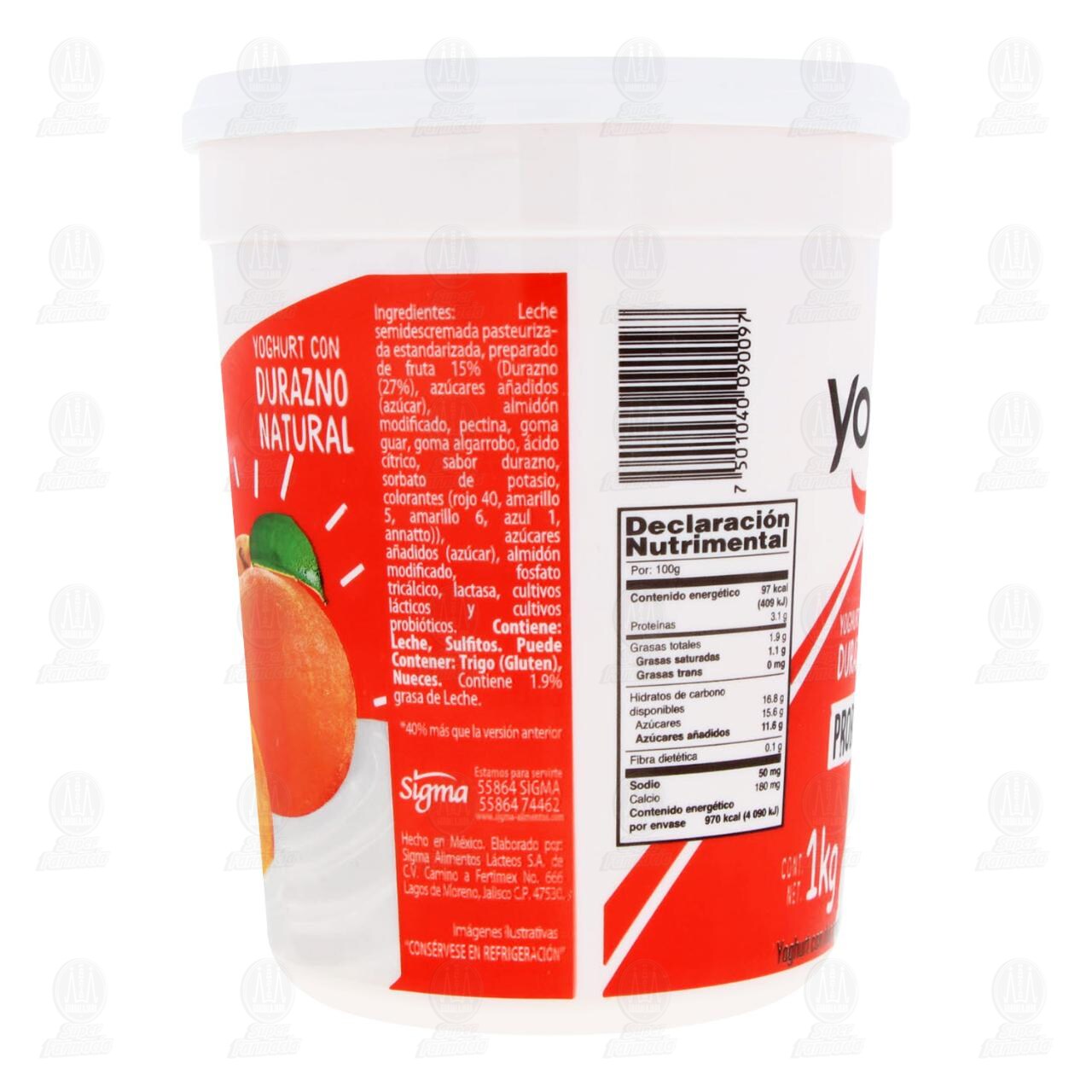 Yoghurt Yoplait con Durazno Natural, 1 kg. image number 3