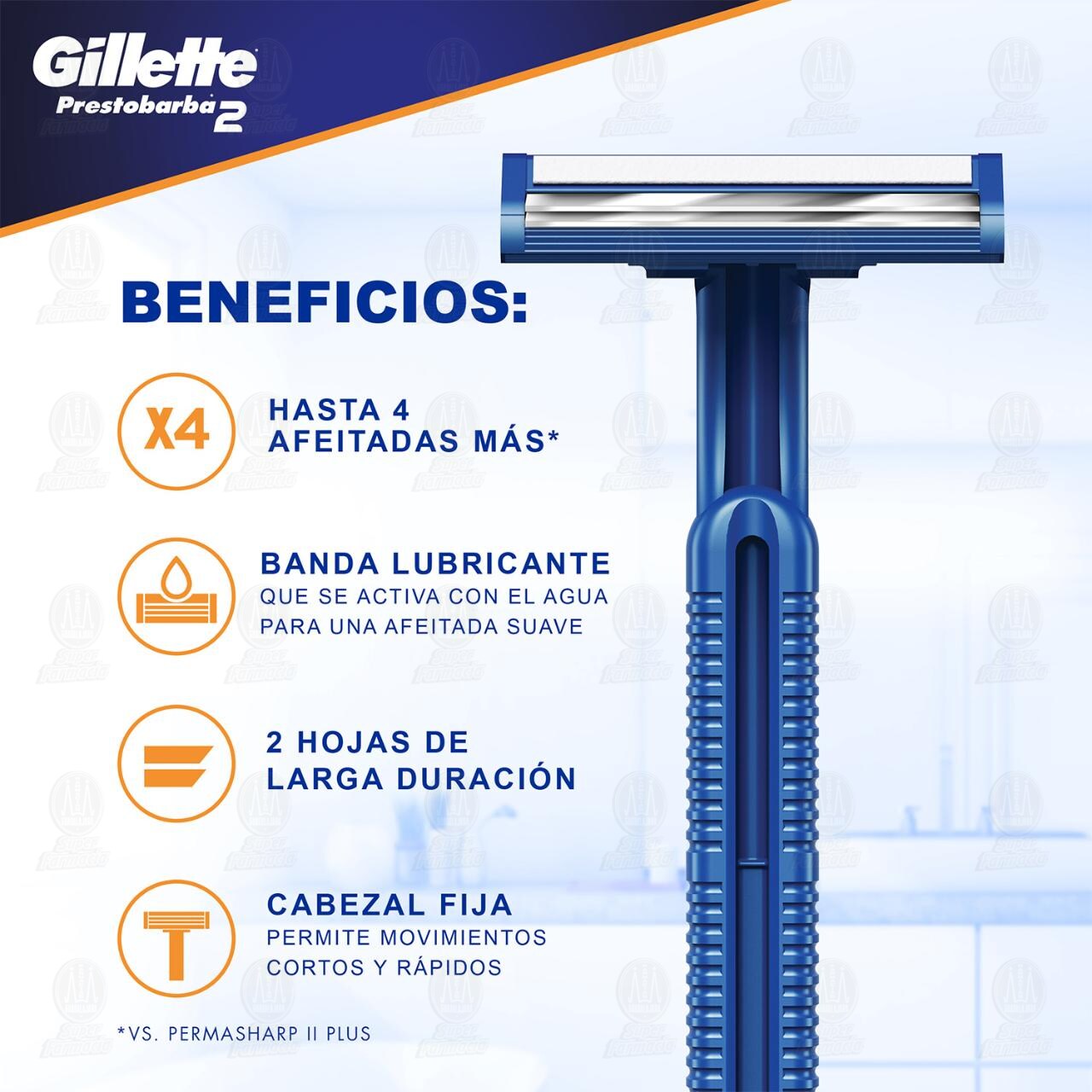 Máquinas para Afeitar Desechables Gillette Prestobarba, 2 pzas. image number 2