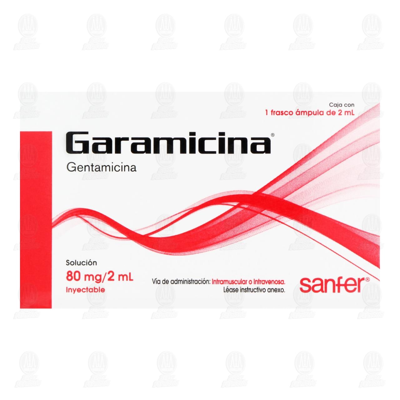Garamicina 80mg/2ml Soluci&oacute;n Inyectable, &Aacute;mpula de 2 ml. image number 1
