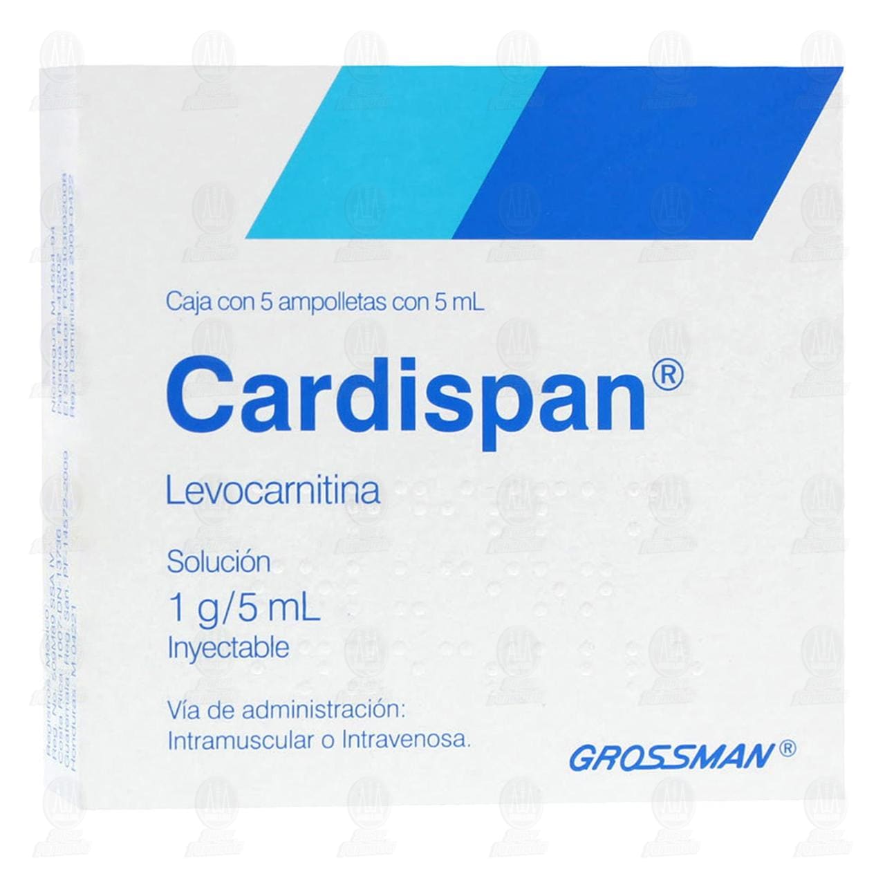Cardispan 1gr/5ml Soluci&oacute;n Inyectable, 5 Ampolletas de 5 ml. image number 0