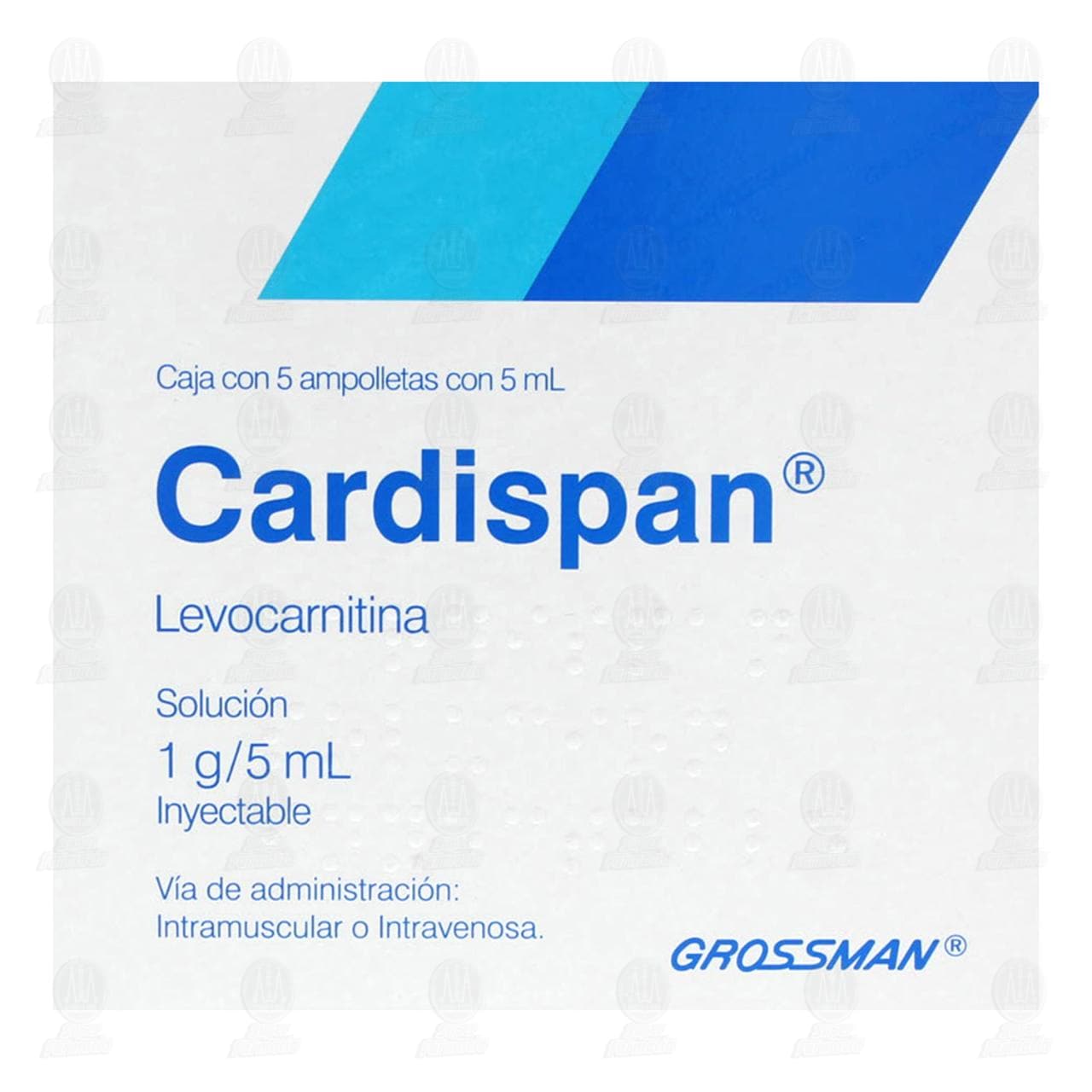 Cardispan 1gr/5ml Soluci&oacute;n Inyectable, 5 Ampolletas de 5 ml. image number 1