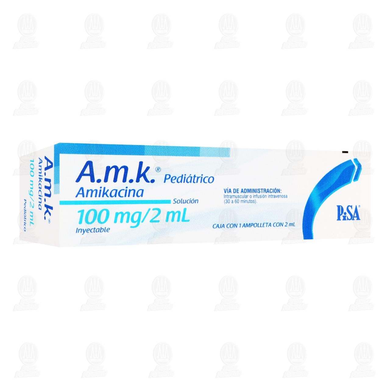 Imagen para A.m.k. Pediátrico 100mg/2ml Solución Inyectable, 2 ml.