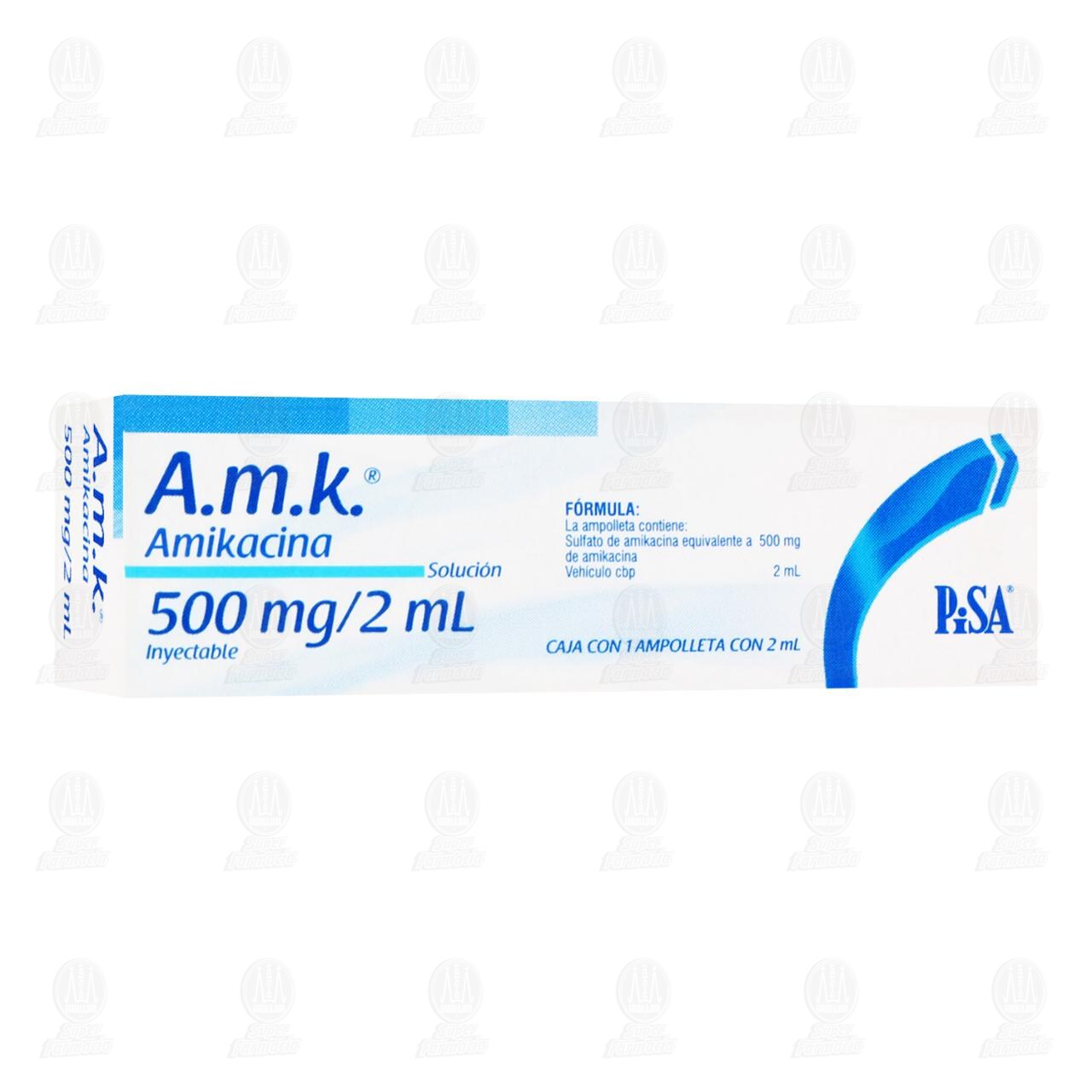 Amk 500 mg 2 ml, Soluci&oacute;n Inyectable.