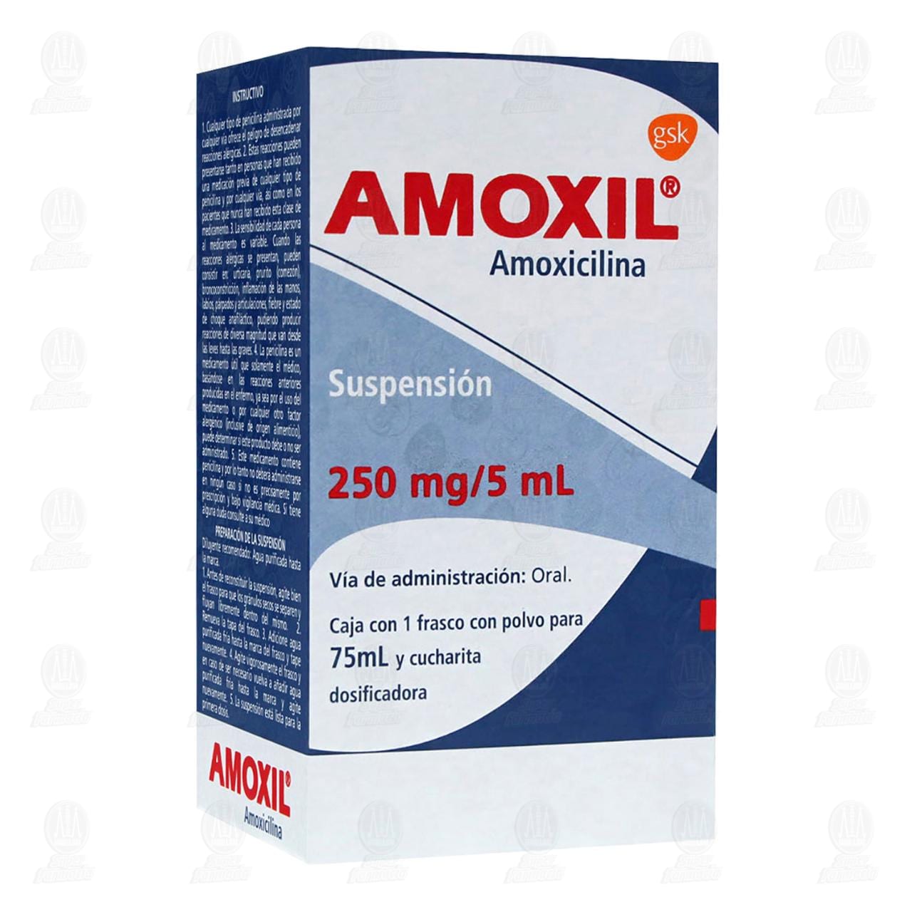 Amoxil 250 mg / 5 ml Suspensi&oacute;n, 75 ml. image number 0