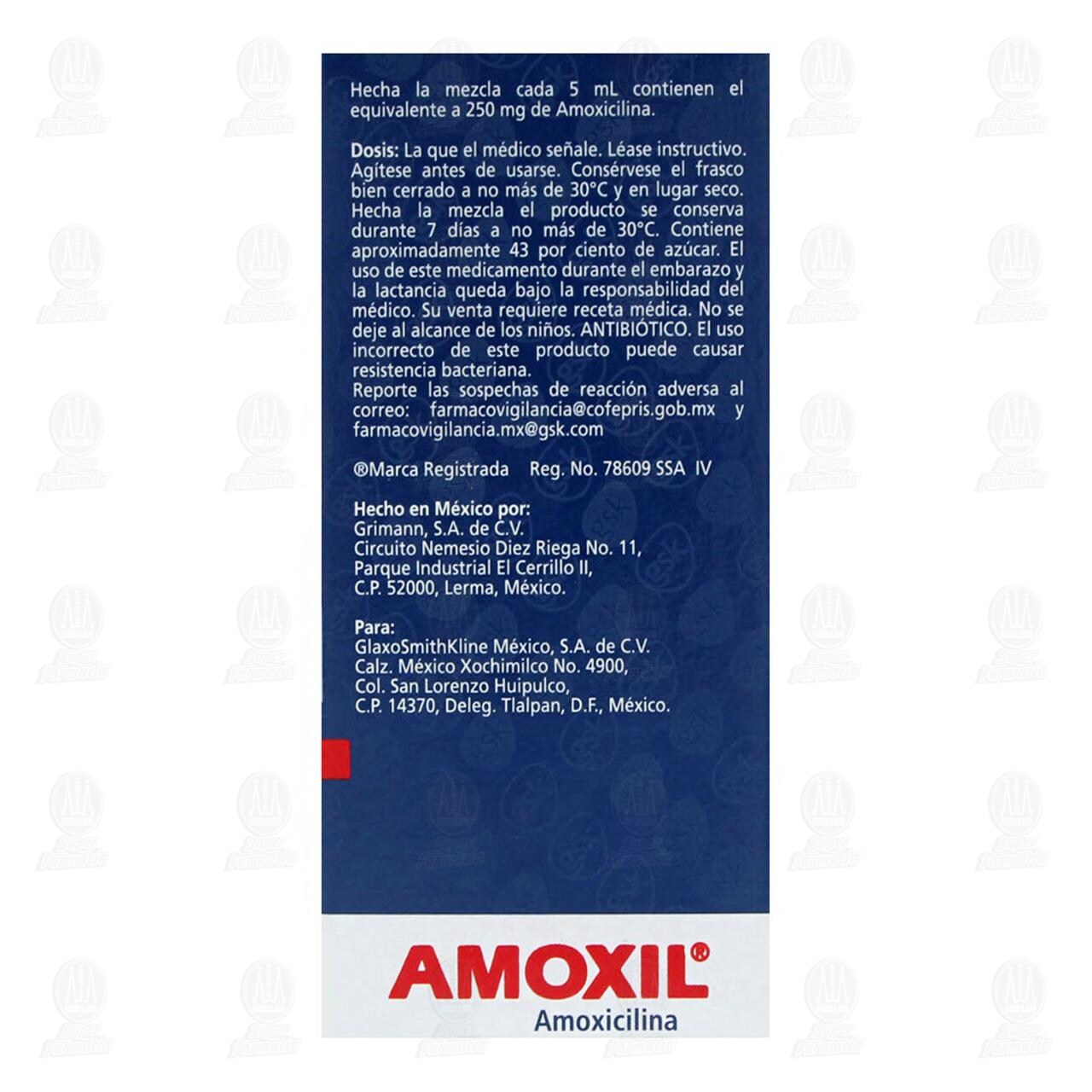 Amoxil 250 mg / 5 ml Suspensi&oacute;n, 75 ml. image number 3