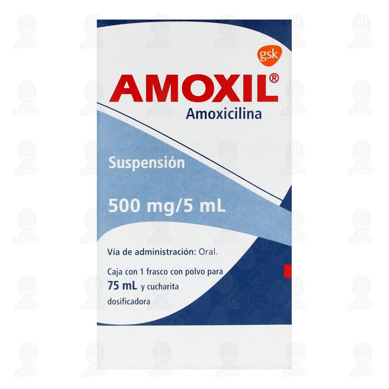 Amoxil Suspensi&oacute;n 500mg/5ml, 75 ml. image number 1