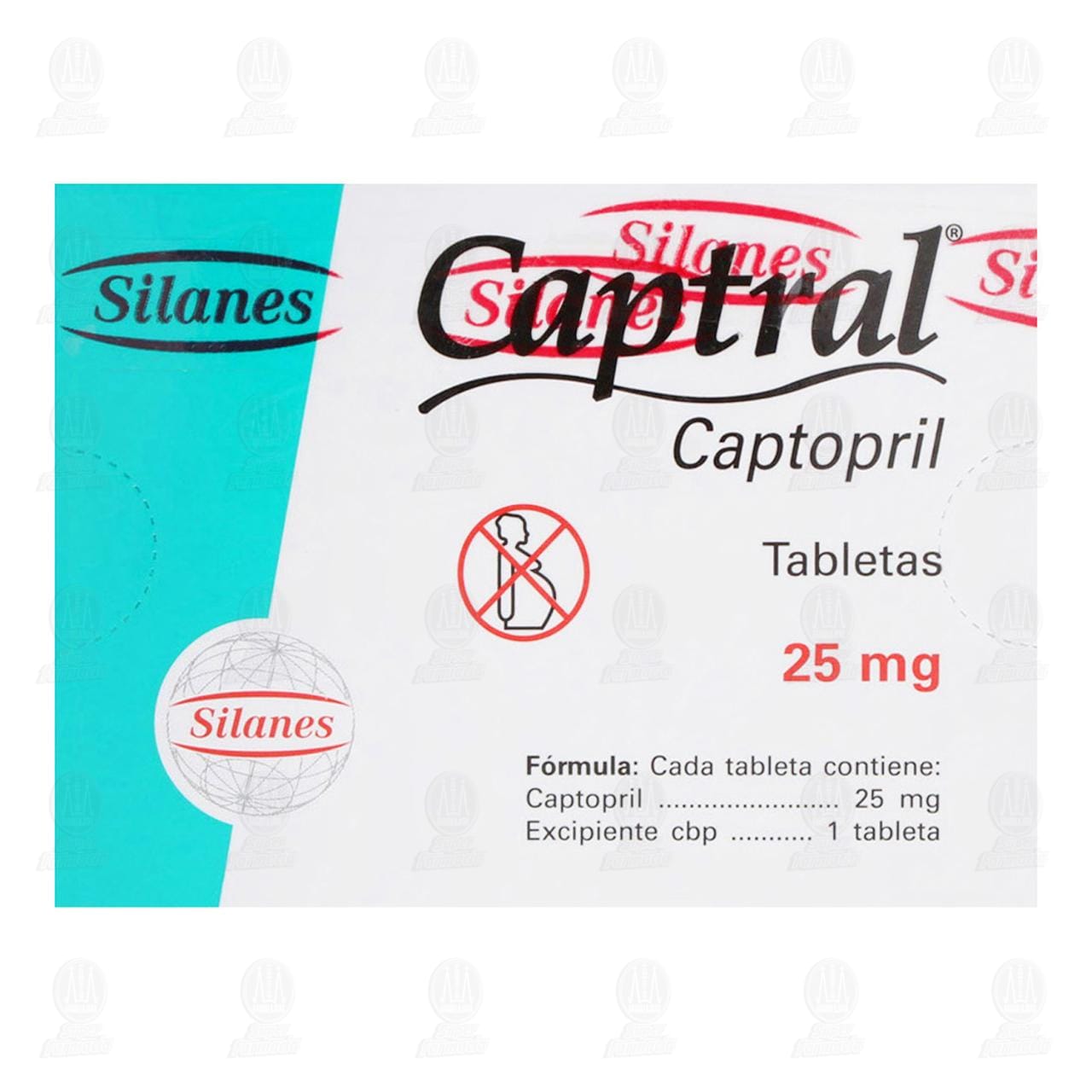 Captral 25 mg, 30 Tabletas. image number 2