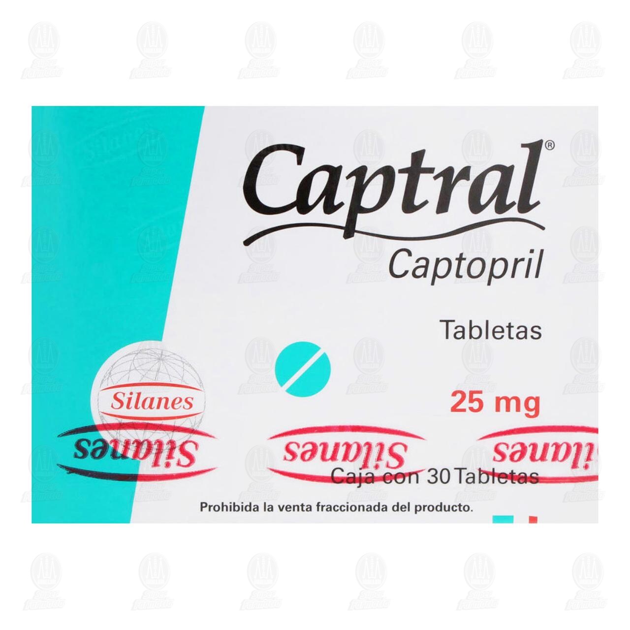 Captral 25 mg, 30 Tabletas. image number 1