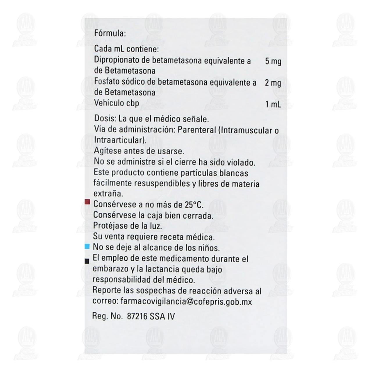 Diprospan 5mg/2mg Suspensi&oacute;n Inyectable, 5 ml. image number 2