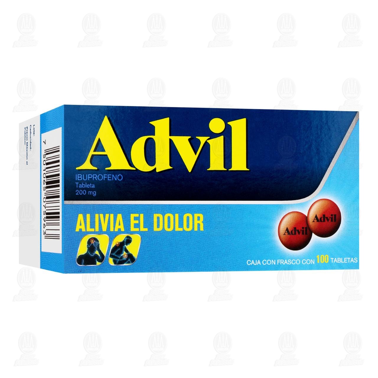 Imagen para Advil Analgésico 200 mg, 100 Tabletas.