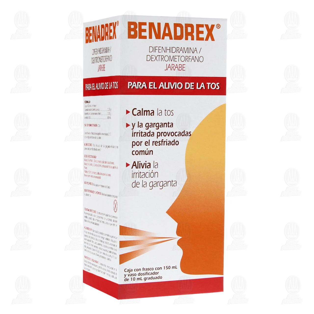 Antitusivo Benadrex Jarabe, 150 ml.