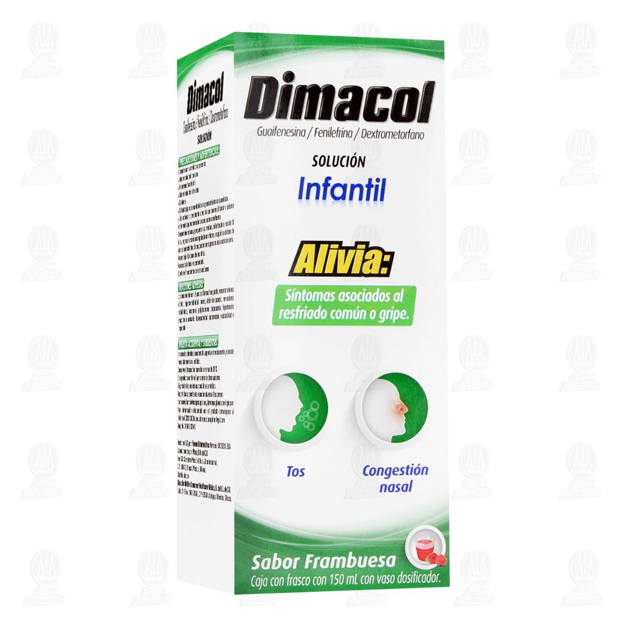 Imagen para Dimacol Solución Infantil Sabor Frambuesa, 150 ml.