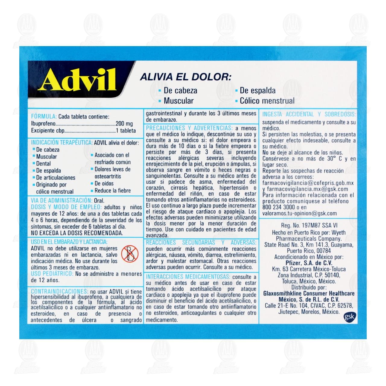 Advil 200 mg, 12 Tabletas. image number 2
